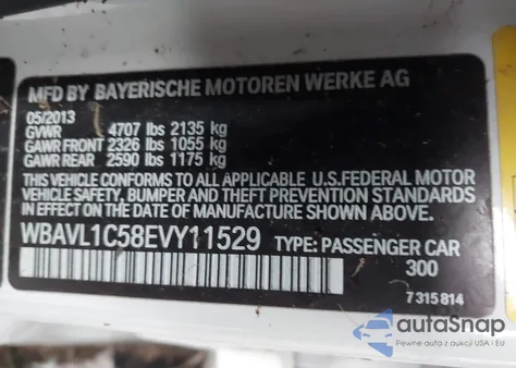 2014 BMW X1 xDrive28I from USA, damaged, VIN WBAVL1C58EVY11529